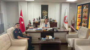 Başkan Özyol, Üsteğmen Arslan’ı Ağırladı