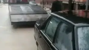 Merzifon’da Kazılan Yol Araçları Yuttu!