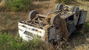 Amasya'da Tarım İşçilerini Taşıyan Midibüs Devrildi: 16 Yaralı