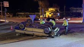 Çorum’da otomobil takla attı: 1 yaralı