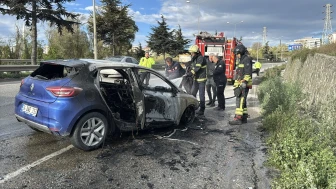 Samsunspor’lu Futbolcu Anthony Musaba’nın Aracı Seyir Halindeyken Alev Aldı