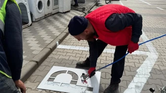 Taşova’da Trafik İçin Yol Çizgisi Hamlesi