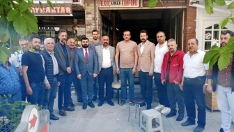 AK Parti ve MHP’den Çay Ocağı İşletmecisine Geçmiş Olsun Ziyareti