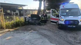 Samsun Yolunda Korkutan Kaza! Araç Duvara Çarptı: 1 Yaralı