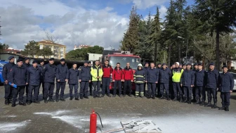 Merzifon İtfaiyesi'nden Jandarmaya Yangın Eğitimi!