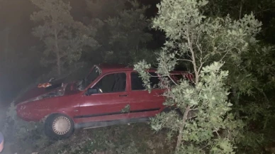 Şarampole Devrilen Otomobilde 1 Ölü, 2 Yaralı