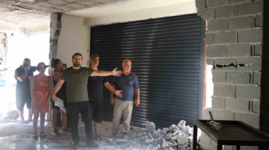 Apartman yönetimi ile iş yeri sahibi arasında 'perde duvar' tartışması