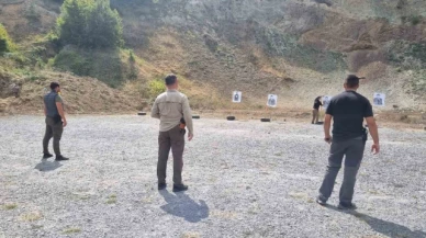 Av koruma personelleri silah eğitimi aldı