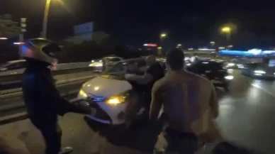 E-5 Karayolu'nda trafikte dehşet anları