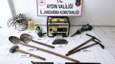 Kaçak kazı yaparken suçüstü yakalandılar