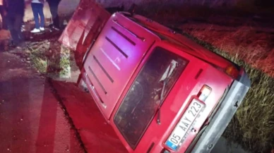Kayadüzü yakınlarında su kanalına devrildi!