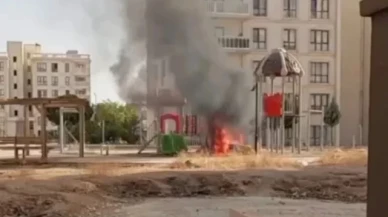 Mardin'de parkta çıkan yangın korkuttu