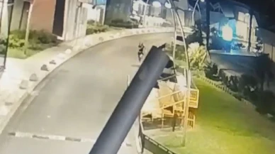 Maslak'ta esrarengiz çatışma kamerada