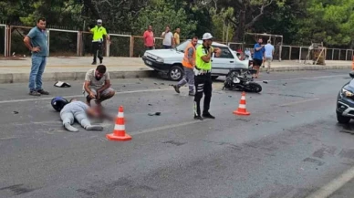 Motosikletiyle otomobile çarpan Rus sürücü ağır yaralandı