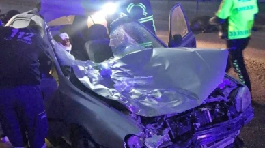 Otomobil büyükbaş hayvanlara çarptı: 2 yaralı