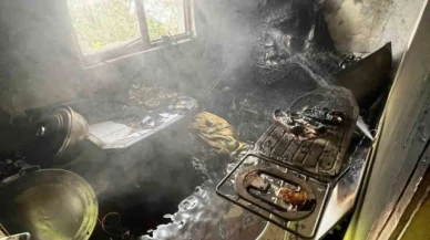 Prizde unutulan ütü yangın çıkardı