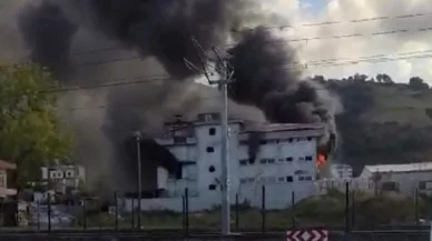 Samsun'da fabrika yangını