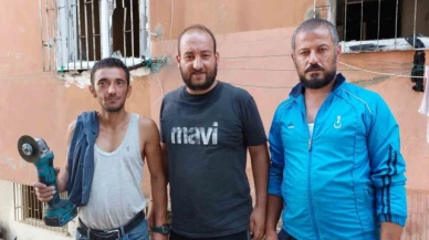 Samsun'da 3 kahraman, yangında mahsur kalan 2 çocuğu ölümden kurtardı