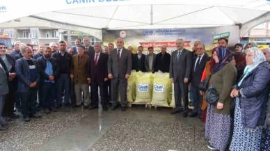 Çiftçiye 10 ton gübre desteği verildi