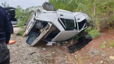 Direksiyonda uyuyakaldı, canını zor kurtardı