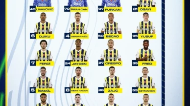 Fenerbahçe'nin, Spartak Trnava maçı kamp kadrosu açıklandı