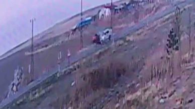 1 kişinin öldüğü, 4 kişinin yaralandığı feci kazanın görüntüleri ortaya çıktı