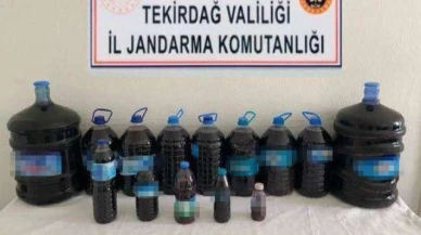 Evde 79 litre sahte şarap ele geçirildi