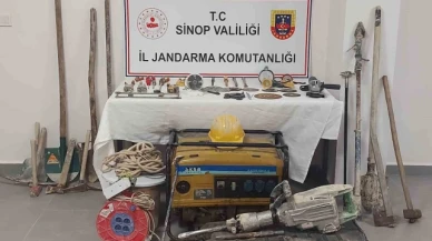 Kaçak kazı yapan şahıslara suçüstü