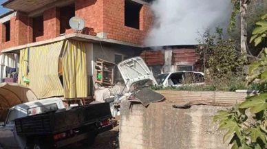 Kalorifer kazanı patladı, alevler eve sıçradı