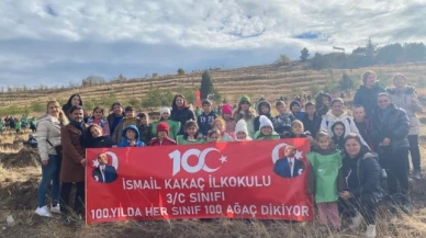 Öğrenciler binlerce fidanı toprakla buluşturdu