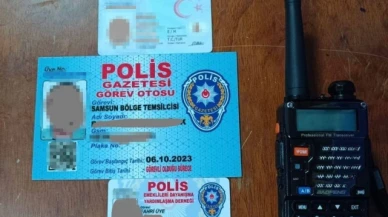 Polis amblemli sahte basın kartı ile yakalanan şahıs gözaltına alındı