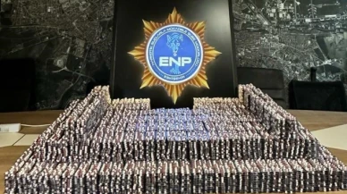 Polis durdurduğu araçtan 63 bin 518 adet uyuşturucu hap ele geçirdi