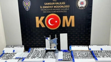 Samsun'da sahte plaka imalathanesine operasyon: 2 gözaltı