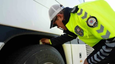 43 ilin geçiş güzergahında 'kış lastiği' denetimi