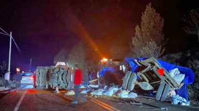 Hafif ticari araç ile traktör çarpıştı: 1 yaralı