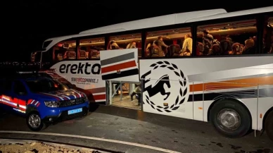 Yolcu otobüsüne kimliği belirsiz kişilerce ateş açıldı