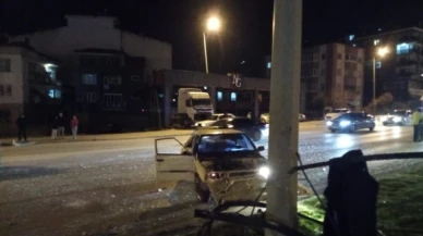Alkollü sürücü aracı hurdaya çevirdi