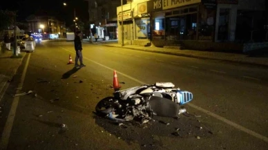 Kaza yapıp yaralanan motosiklet sürücüsü 2.66 promil alkollü çıktı