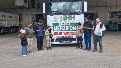 Merzifon İHH’dan İdlip’e 2 tır insani yardım