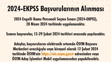 2024-EKPSS başvuruları başladı