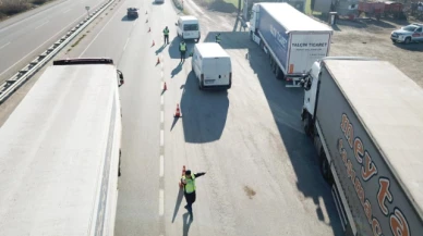 Amasya'da Trafik Timlerinden Drone Destekli Denetim