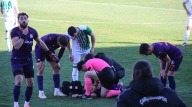 Dili boğazına kaçan oyuncu hastaneye kaldırıldı