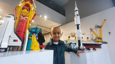 Kanser hastası minik Kuzey, Alper Gezeravcı'dan ilham alarak uzay mekiği legosu yaptı