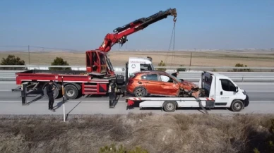 Kontrolden çıkan otomobil 10 metrelik şarampole yuvarlandı