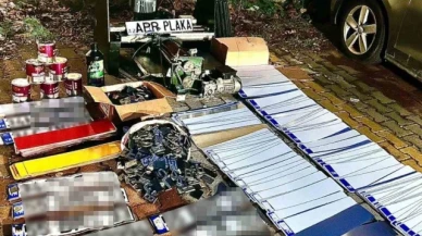 Kuaförde sahte plaka basım imalathanesine baskın