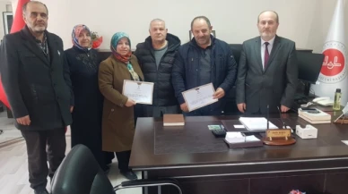 Müftü Kaya'dan Hayırsever Vatandaşlara Teşekkür Belgesi