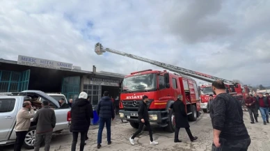 Oto boya ve kaporta dükkanında yangın