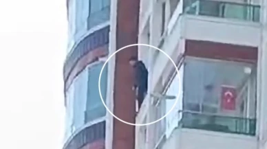 Eşinin polise şikayet ettiği kuaför, 8. katın penceresinde intihara kalkıştı