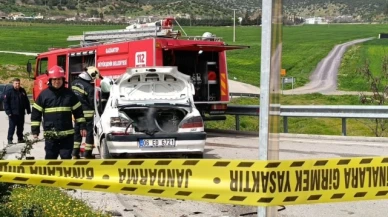 Kaza sonrası LPG tankındaki kaçağa itfaiye müdahale etti