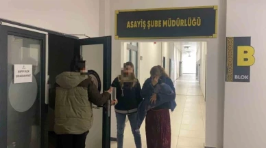 Kucağında çocuğuyla adliyeye sevk edildi
